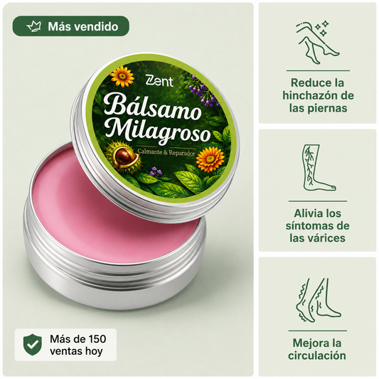 Bálsamo Milagroso | Efecto Frío para Piernas Cansadas Hecho en Argentina