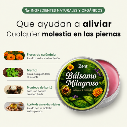 Bálsamo Milagroso - Efecto Frío para Piernas Cansadas Hecho en Argentina