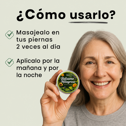 Bálsamo Milagroso - Efecto Frío para Piernas Cansadas Hecho en Argentina
