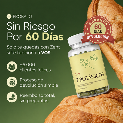 Nueva Fórmula · 7 Botánicos | Cápsulas de Drenaje Linfático by Zent™