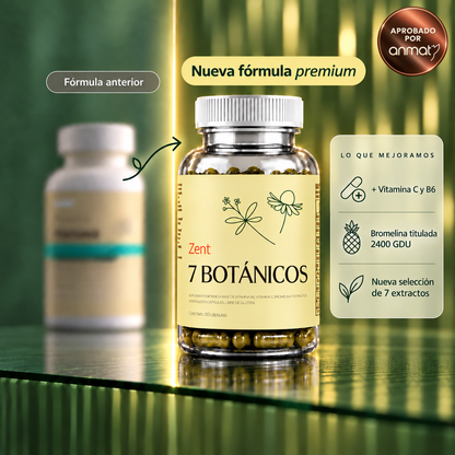 Nueva Fórmula · 7 Botánicos | Cápsulas de Drenaje Linfático by Zent™